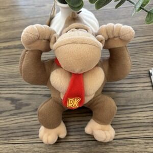 Super Mario Bros Donkey Kong Monkey Plush Stuffed Doll Toy Gift 8" Diddy